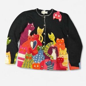Susan Bristol Knit Cat Cardigan